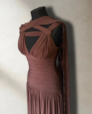 The Ru Dress - Brown