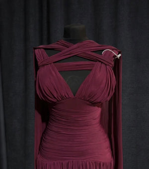 The Ru Dress - Maroon