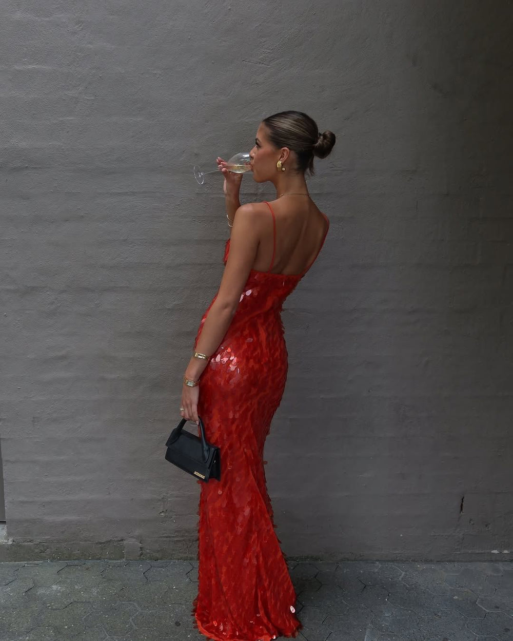 Misha World - The Sapphire Sequin Dress - Red
