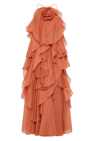 AJE - Pandorea Layered Maxi Dress - Coral Clay