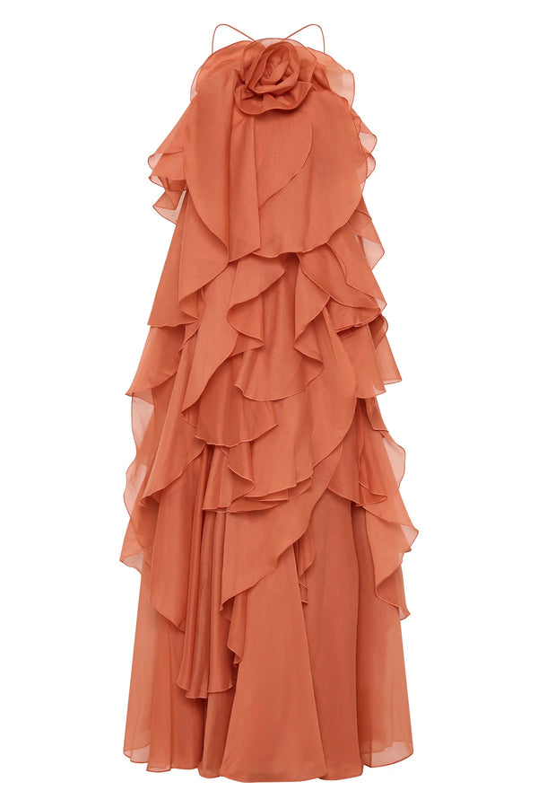 AJE - Pandorea Layered Maxi Dress - Coral Clay