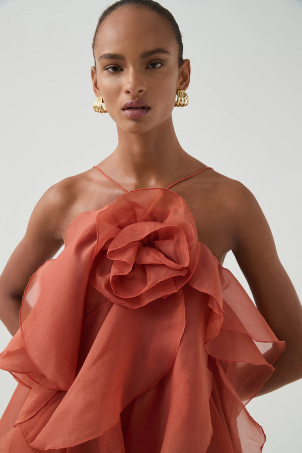 AJE - Pandorea Layered Maxi Dress - Coral Clay