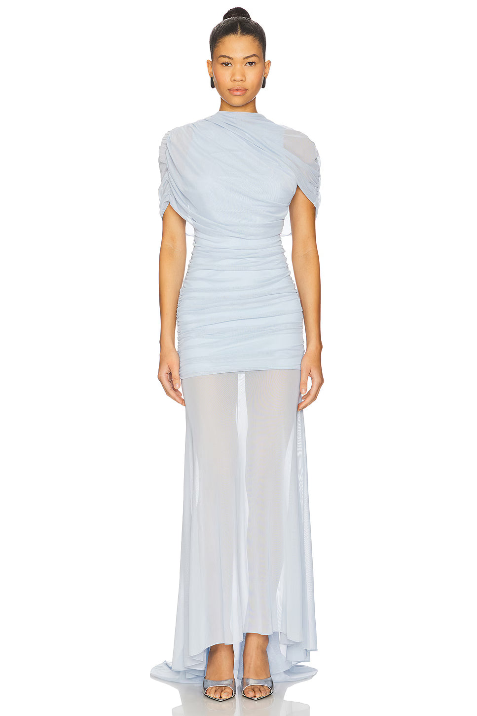 Amanda Uprichard - Evianna Mesh Gown - Baby Blue