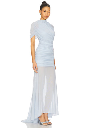 Amanda Uprichard - Evianna Mesh Gown - Baby Blue