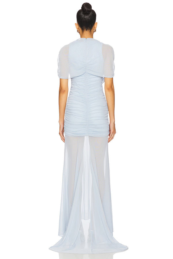 Amanda Uprichard - Evianna Mesh Gown - Baby Blue