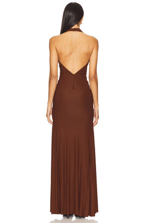 Deme by Gabriella - Elida Dress - Chocolate Brown