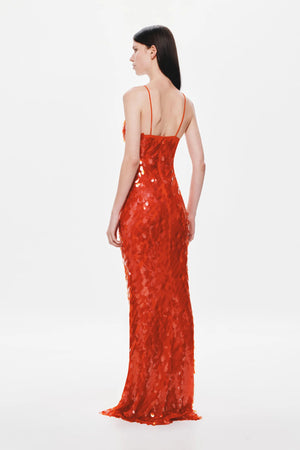 Misha World - The Sapphire Sequin Dress - Red