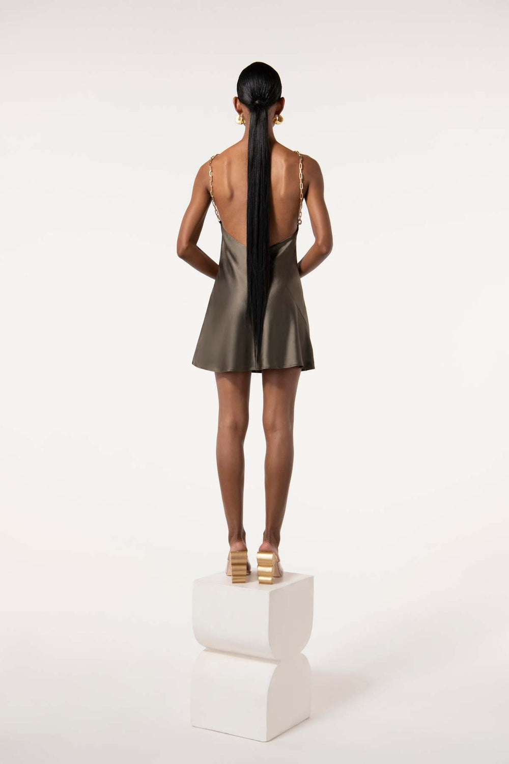 Cult Gaia - Minna Backless Dress - Olive Green