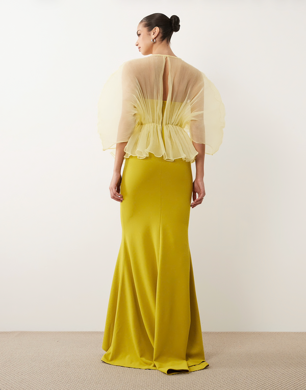 ASOS Design - VIRAL Pleated Body Maxi Dress - Green
