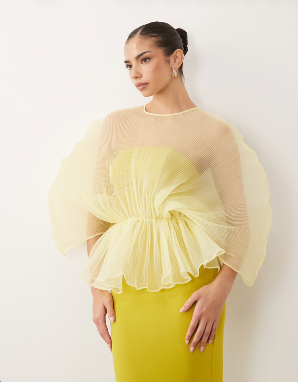 ASOS Design - VIRAL Pleated Body Maxi Dress - Green