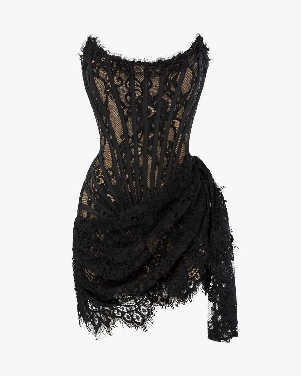 Heiress Beverly Hills - The lace corset mini dress - Black