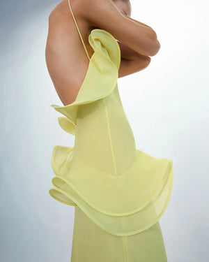 Selezza - Chiffon Maxi Dress - Yellow