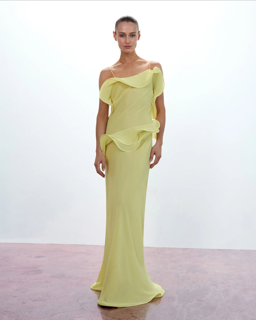 Selezza - Chiffon Maxi Dress - Yellow