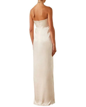 Shone Joy - Strapless Knot Maxi Dress - Cream